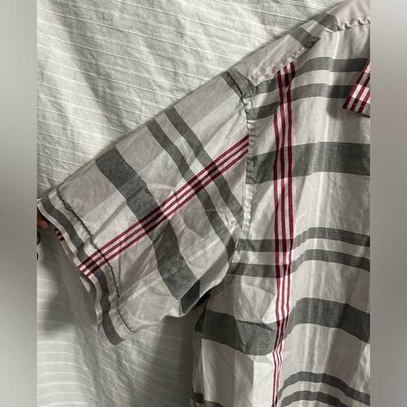 Sean John Men’s Red Plaid Casual Collared Button Down Shirt Size 3XB - Picture 2 of 6